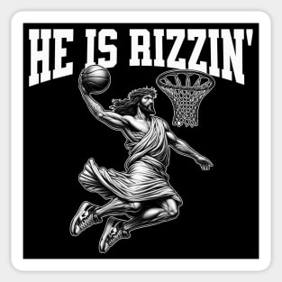 He Is Rizzin Jesus Dunk Sticker